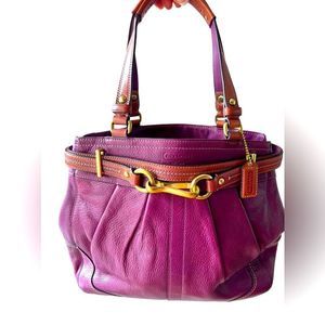 Coach Leather Hampton Pleated purse. Excellent condition. D0873-12476.